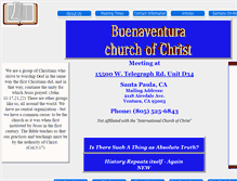 Tablet Screenshot of bvchurchofchrist.org